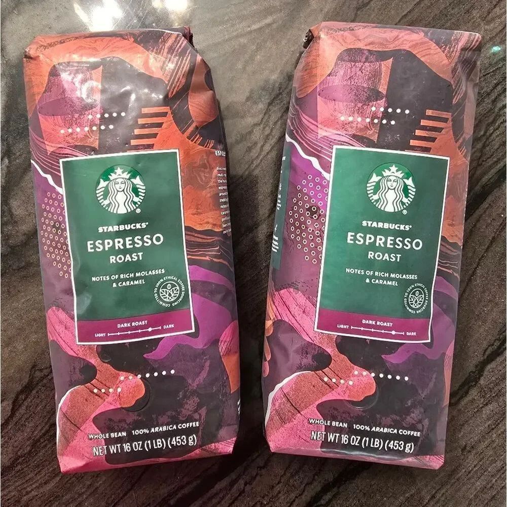 2 lbs SEALED / Authentic Starbucks Espresso Roast/  Whole Bean Coffee